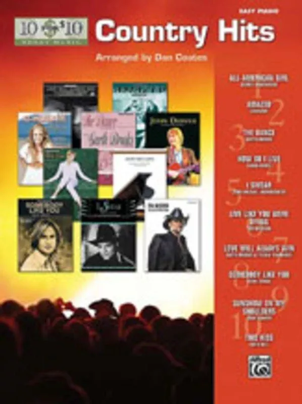 10 For 10 Country Hits Easy Piano Arr Coates (Softcover Book)