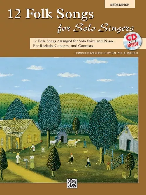 12 Folk Songs for Solo Singers Book & CD Med High