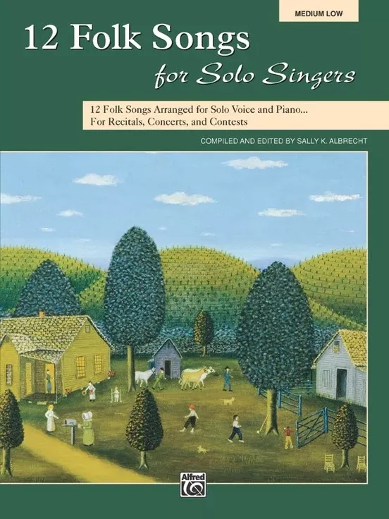 12 Folk Songs for Solo Singers Book Med Low