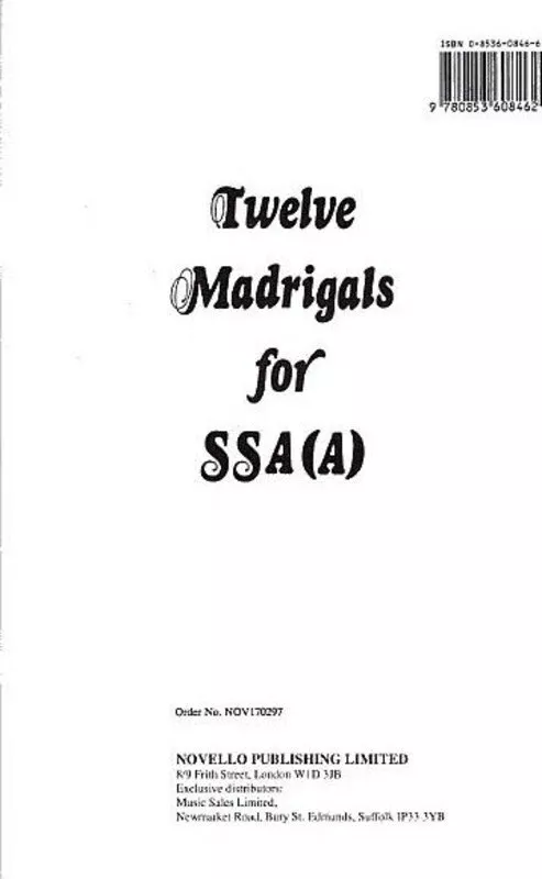 12 Madrigals SSAA
