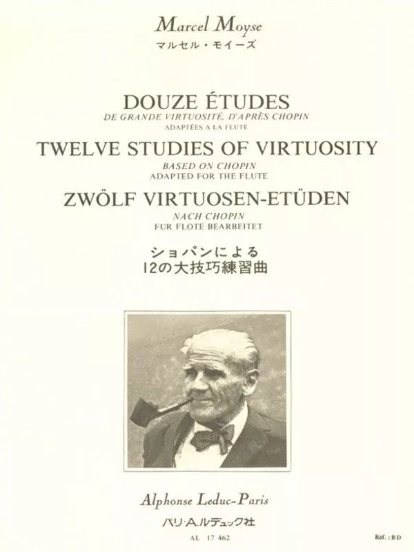 12 Studies of Virtuosity After Chopin for Flute by Marcel Moyse, Alphonse Leduc