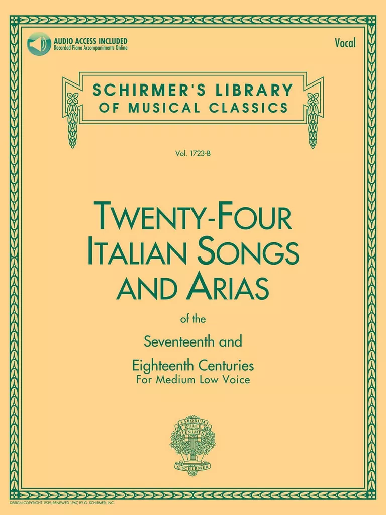 24 Italian Songs & Arias - Medium Low Voice (Book/CD)
