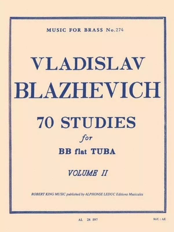 70 Studies for Tuba Volume 2 by Vladislav Blazhevich