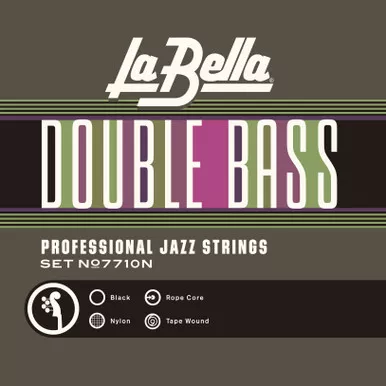 7710N BLACK Nylon Tape Wound Upright Bass Strings
