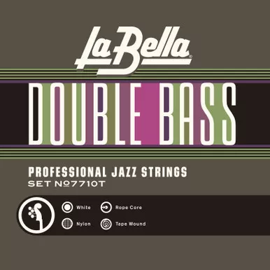7710T WHITE Nylon Tape Wound Upright Bass Strings