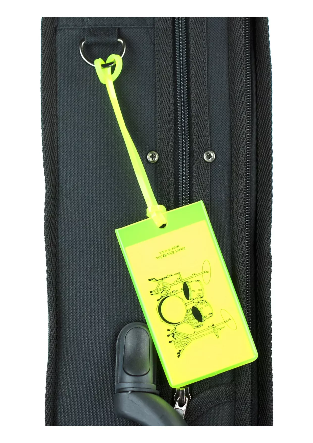 AIM Gifts Silicone Bag Tag - Drums (Yellow)
