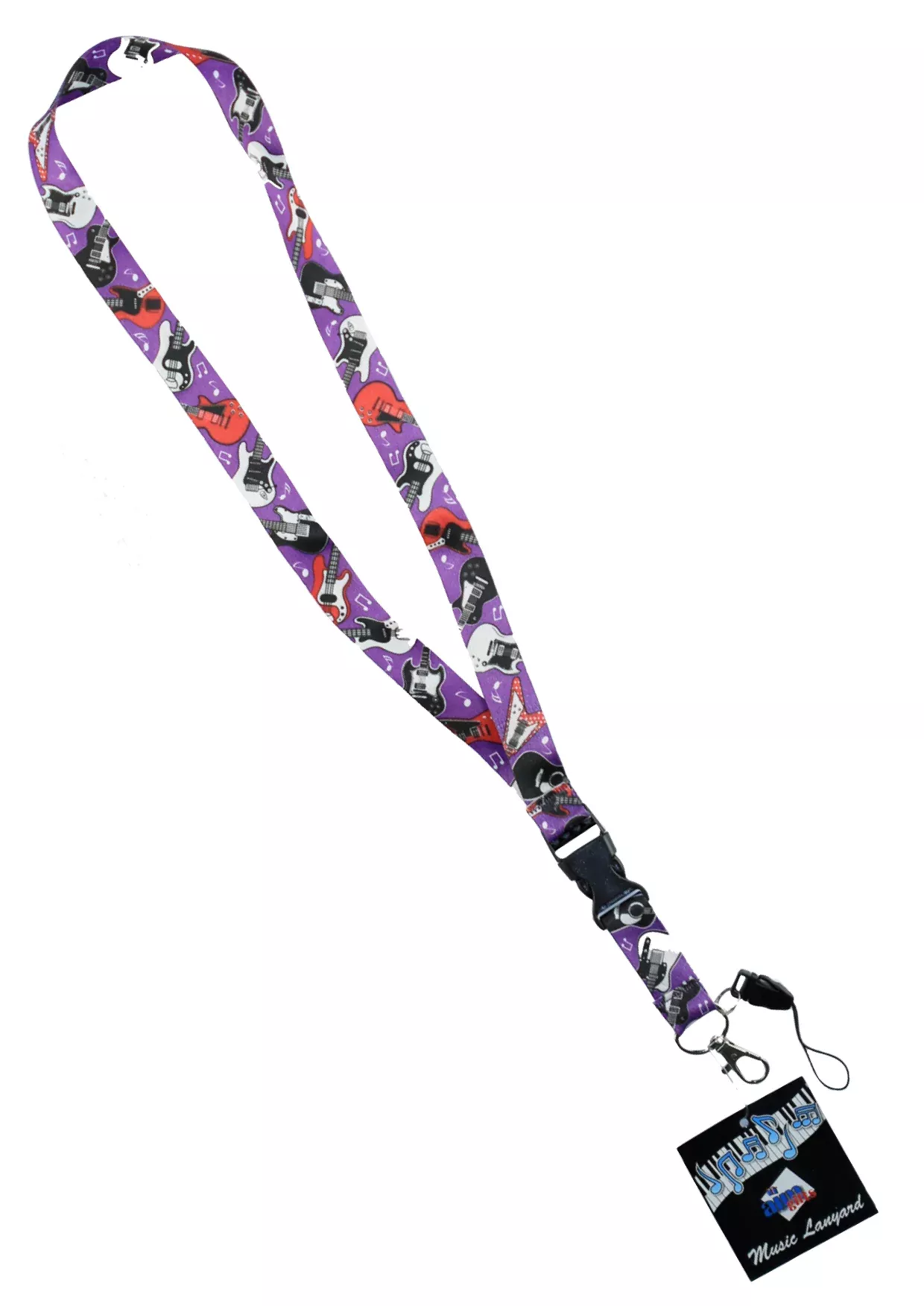 AIM Lanyard - Purple Guitars