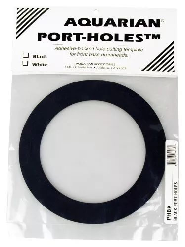 Aquarian PHBK Bass Drum Port Hole Black