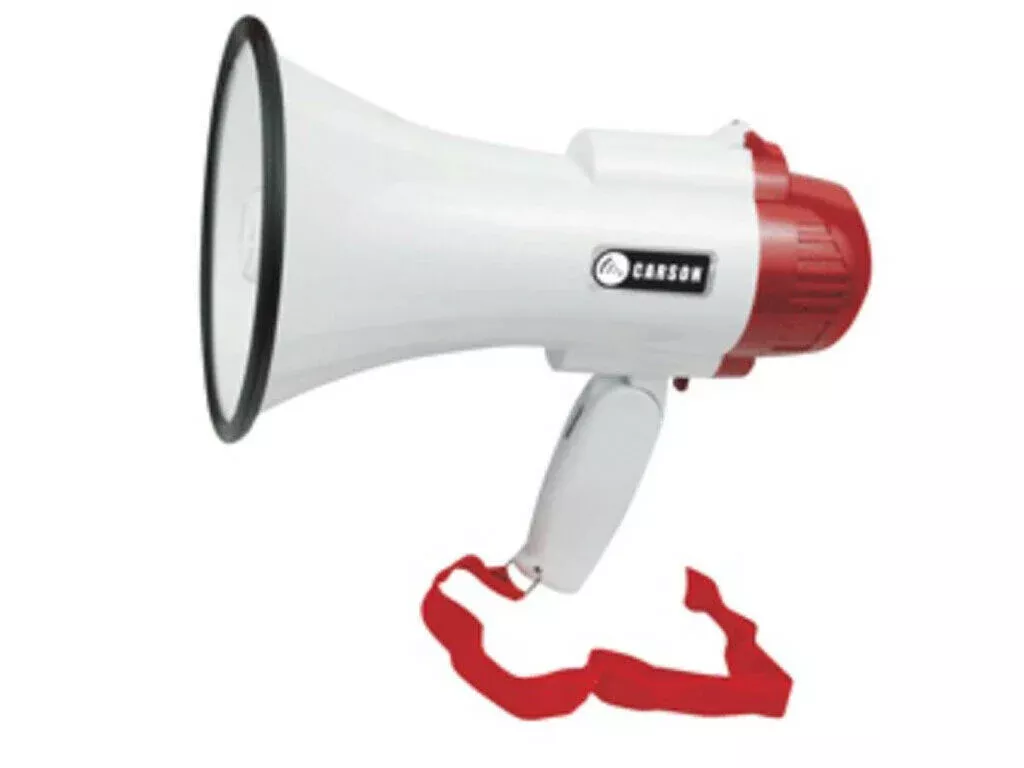 Carson 15 Watt Hand-Held Megaphone Pistol Grip Range 250 Metre