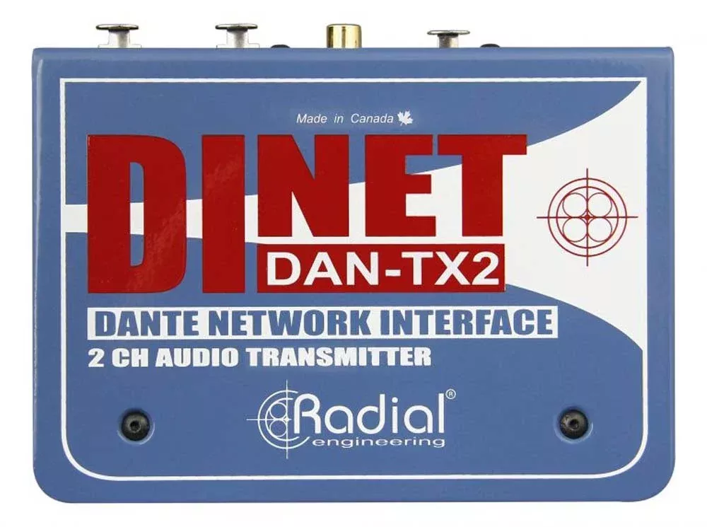 DiNET Dante transmitter over Ethercon Expanded Version with Neutrik connectors