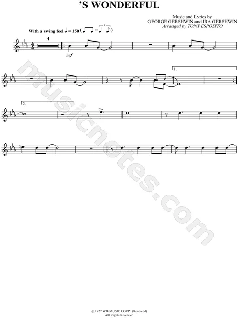 'S Wonderful - Flute