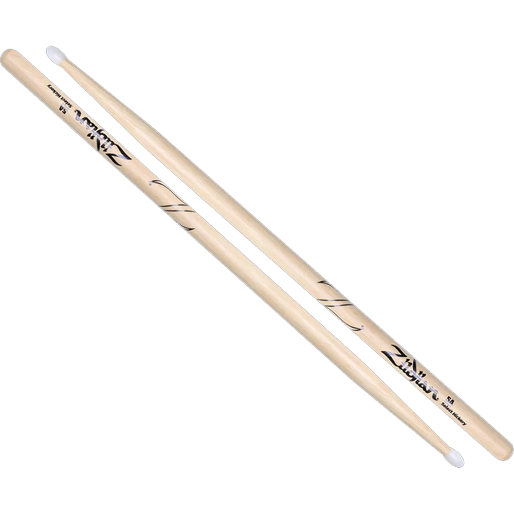 Zildjian 5A Hickory Nylon Tip Drumsticks